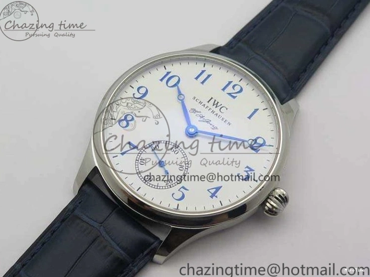 MIROTIME 0101 Portuguese Fa Jones IW544203 SS GSF 1:1 Best Edition White Dial On Leather Strap Trendsetting 7235
